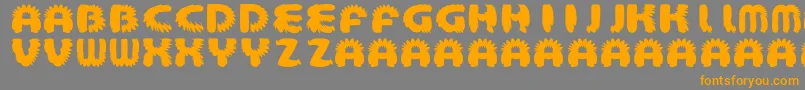 AztecBouffon Font – Orange Fonts on Gray Background
