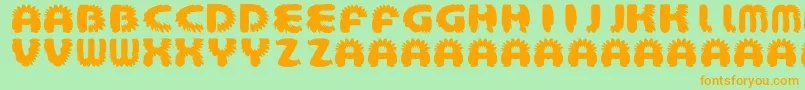 AztecBouffon Font – Orange Fonts on Green Background