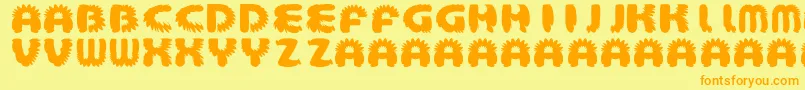 AztecBouffon Font – Orange Fonts on Yellow Background
