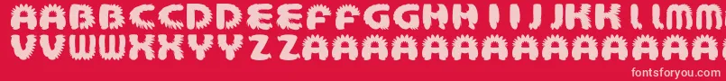 フォントAztecBouffon – 赤い背景にピンクのフォント