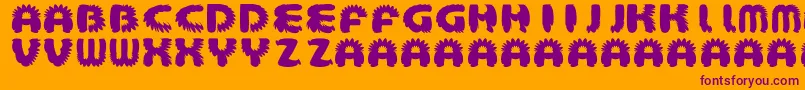 AztecBouffon Font – Purple Fonts on Orange Background
