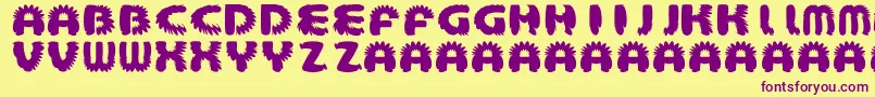 AztecBouffon Font – Purple Fonts on Yellow Background
