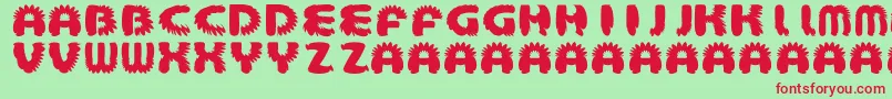 AztecBouffon Font – Red Fonts on Green Background