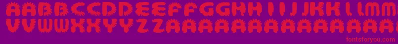 AztecBouffon Font – Red Fonts on Purple Background
