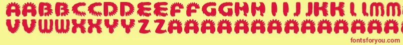 AztecBouffon Font – Red Fonts on Yellow Background