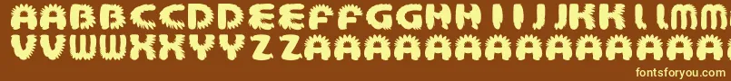 AztecBouffon Font – Yellow Fonts on Brown Background