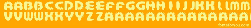 AztecBouffon Font – Yellow Fonts on Orange Background