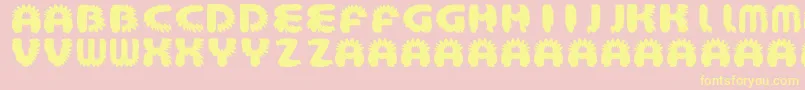AztecBouffon Font – Yellow Fonts on Pink Background