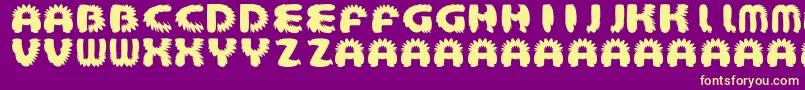 AztecBouffon Font – Yellow Fonts on Purple Background