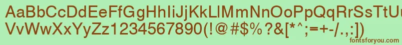 Vantaplain Font – Brown Fonts on Green Background
