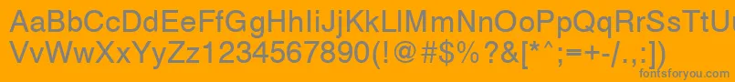 Vantaplain Font – Gray Fonts on Orange Background