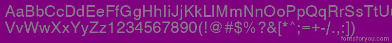 Vantaplain Font – Gray Fonts on Purple Background
