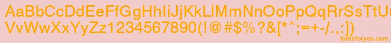 Vantaplain Font – Orange Fonts on Pink Background