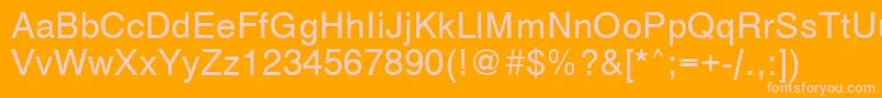 Vantaplain Font – Pink Fonts on Orange Background