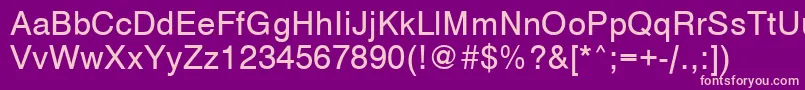 Vantaplain Font – Pink Fonts on Purple Background