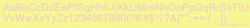 Vantaplain Font – Pink Fonts on Yellow Background