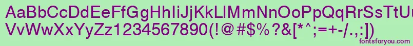 Vantaplain Font – Purple Fonts on Green Background