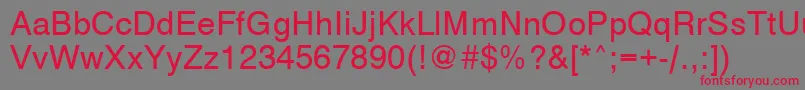 Vantaplain Font – Red Fonts on Gray Background