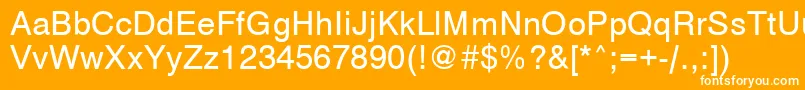 Vantaplain Font – White Fonts on Orange Background