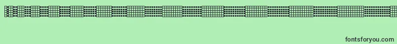 フォントPicgrid – 緑の背景に黒い文字