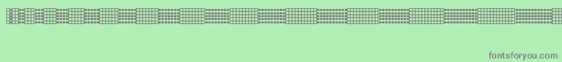 フォントPicgrid – 緑の背景に灰色の文字