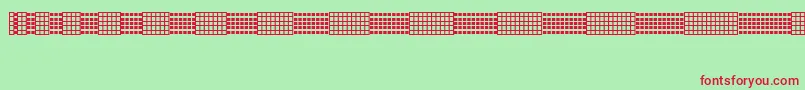 Picgrid-fontti – punaiset fontit vihreällä taustalla
