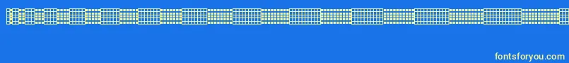 Czcionka Picgrid – żółte czcionki na niebieskim tle