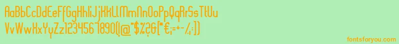 Slimania Font – Orange Fonts on Green Background