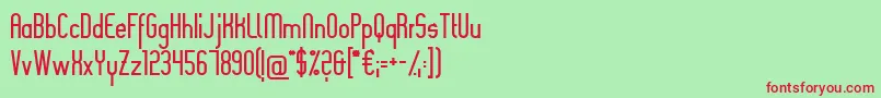 Slimania Font – Red Fonts on Green Background