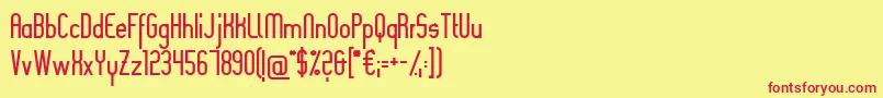Slimania Font – Red Fonts on Yellow Background