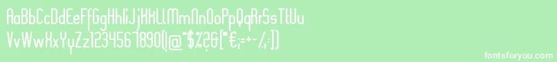 フォントSlimania – 緑の背景に白い文字