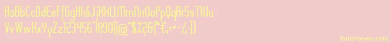 Slimania Font – Yellow Fonts on Pink Background