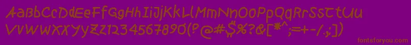 Шрифт Mousepen – коричневые шрифты на фиолетовом фоне
