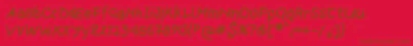 Шрифт Mousepen – коричневые шрифты на красном фоне