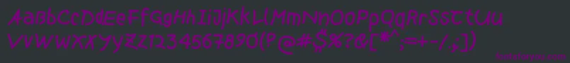 Шрифт Mousepen – фиолетовые шрифты на чёрном фоне