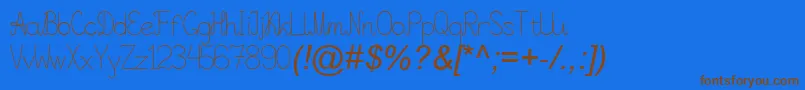 Viper78March05Year2014-Schriftart – Braune Schriften auf blauem Hintergrund