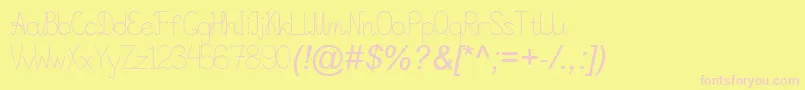 フォントViper78March05Year2014 – ピンクのフォント、黄色の背景