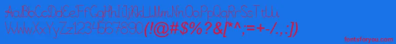 Шрифт Viper78March05Year2014 – красные шрифты на синем фоне