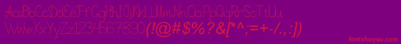 フォントViper78March05Year2014 – 紫の背景に赤い文字