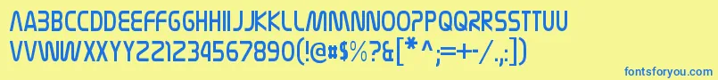 NasalizationcdltRegular Font – Blue Fonts on Yellow Background