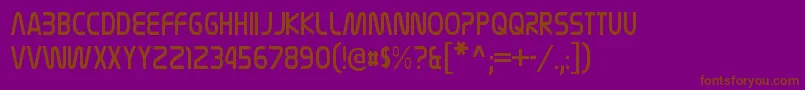 NasalizationcdltRegular Font – Brown Fonts on Purple Background