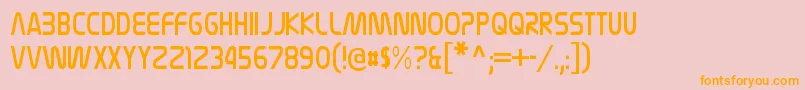 NasalizationcdltRegular Font – Orange Fonts on Pink Background