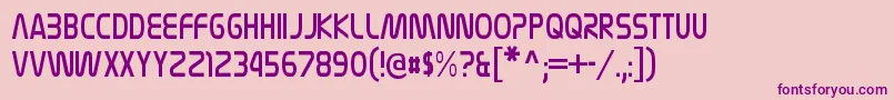 NasalizationcdltRegular Font – Purple Fonts on Pink Background