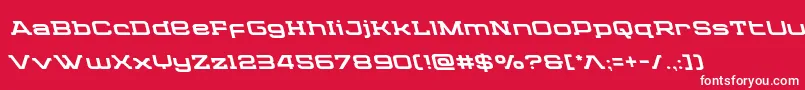 フォントCydoniacenturyleft – 赤い背景に白い文字