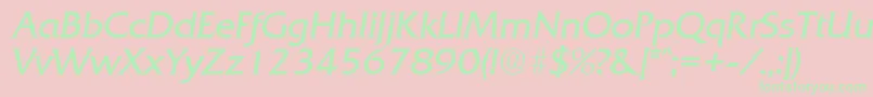 QuadratLightita Font – Green Fonts on Pink Background
