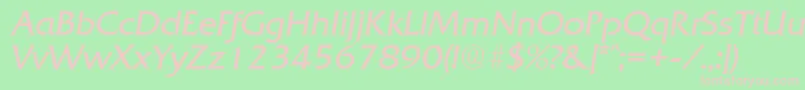 QuadratLightita Font – Pink Fonts on Green Background