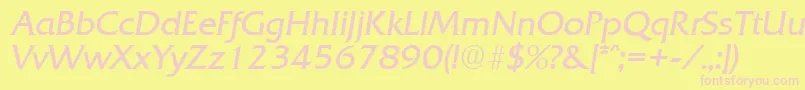 QuadratLightita Font – Pink Fonts on Yellow Background