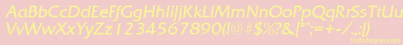 QuadratLightita Font – Yellow Fonts on Pink Background