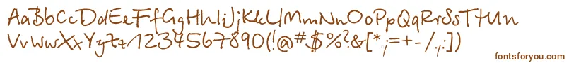 Betinascriptctt Font – Brown Fonts on White Background
