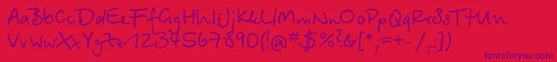 Betinascriptctt Font – Purple Fonts on Red Background